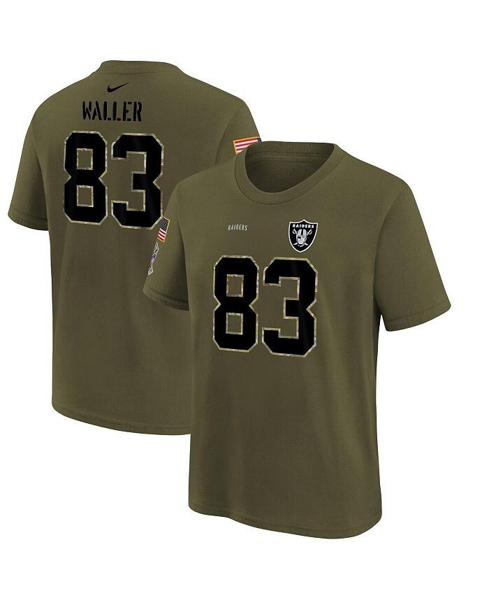 Оливковая футболка Big Boys Darren Waller с именем и номером службы Las Vegas Raiders 2022 Nike, зеленый
Оливковая футболка Big Boys Darren Waller с именем и номером службы Las Vegas Raiders 2022 Nike, зеленый