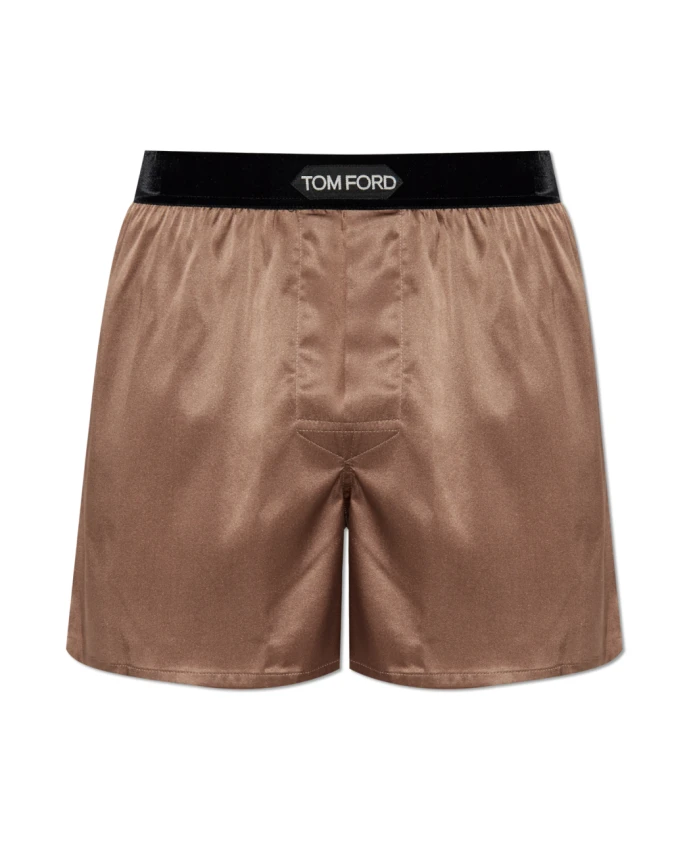 Шелковые боксерские шорты Tom Ford, коричневый
Шелковые боксерские шорты Tom Ford, коричневый