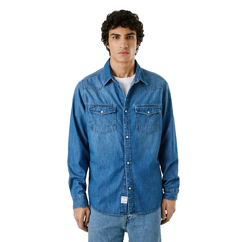 Рубашка с длинным рукавом Pepe Jeans Denim Regular, синий
Рубашка с длинным рукавом Pepe Jeans Denim Regular, синий