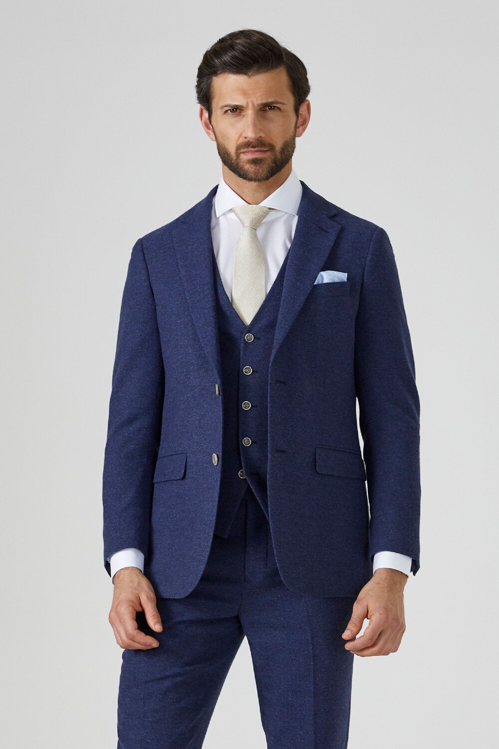 Темно-синий приталенный пиджак из твила Jude's Skopes, синий
Темно-синий приталенный пиджак из твила Jude's Skopes, синий