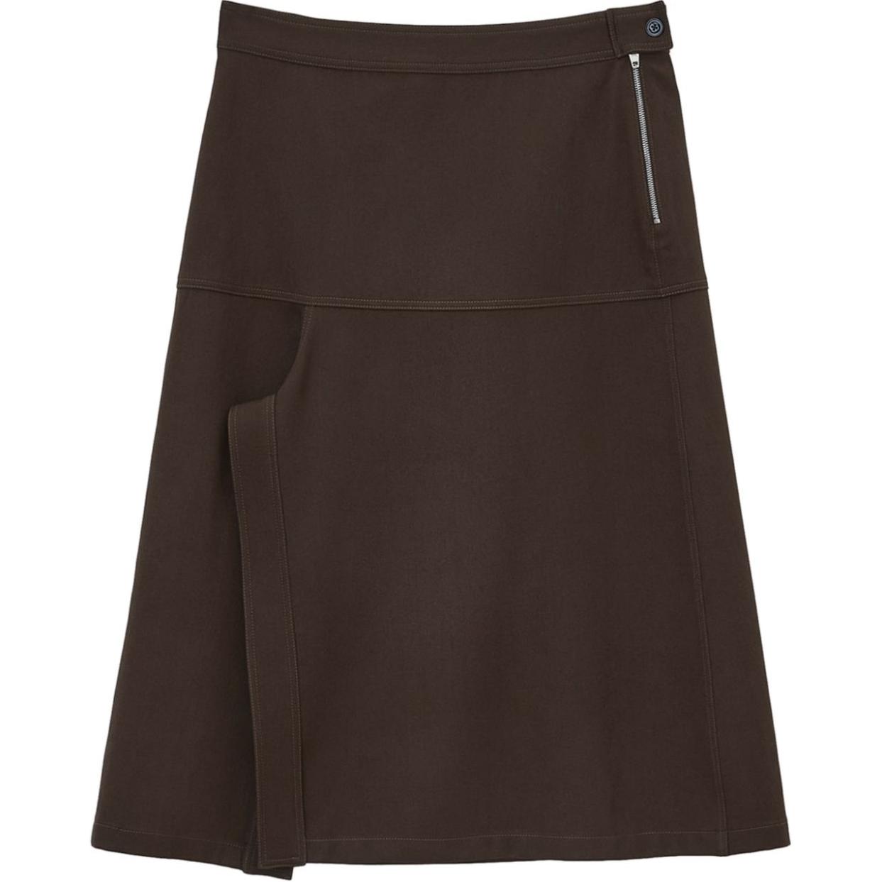 Асимметричная миди-юбка Lemaire, коричневый 
Асимметричная миди-юбка Lemaire, коричневый