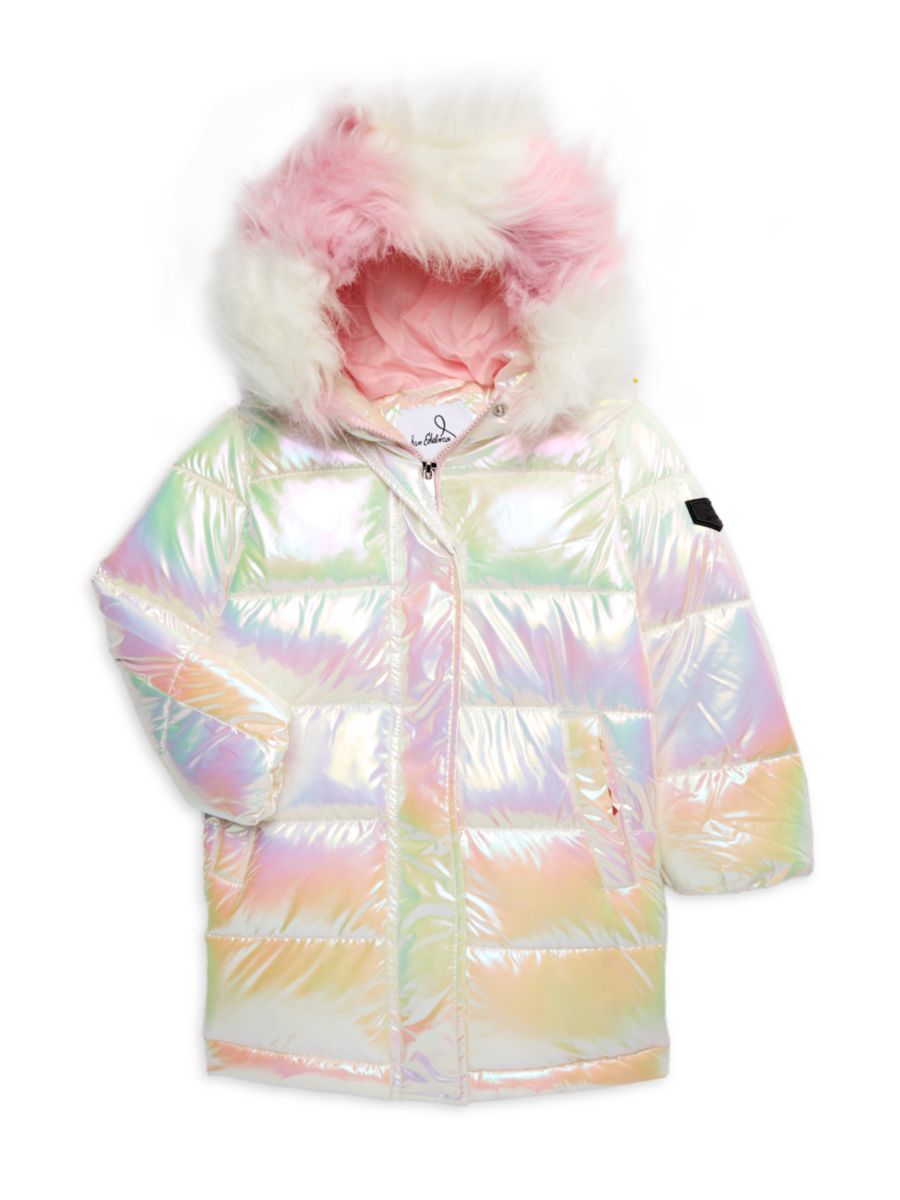 Куртка-пуховик с капюшоном и отделкой из искусственного меха для маленьких девочек Sam Edelman, белый
Куртка-пуховик с капюшоном и отделкой из искусственного меха для маленьких девочек Sam Edelman, белый