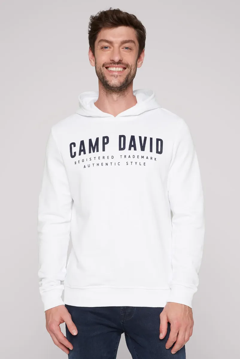 Толстовка CAMP DAVID с капюшоном, хлопок, белый
Толстовка CAMP DAVID с капюшоном, хлопок, белый