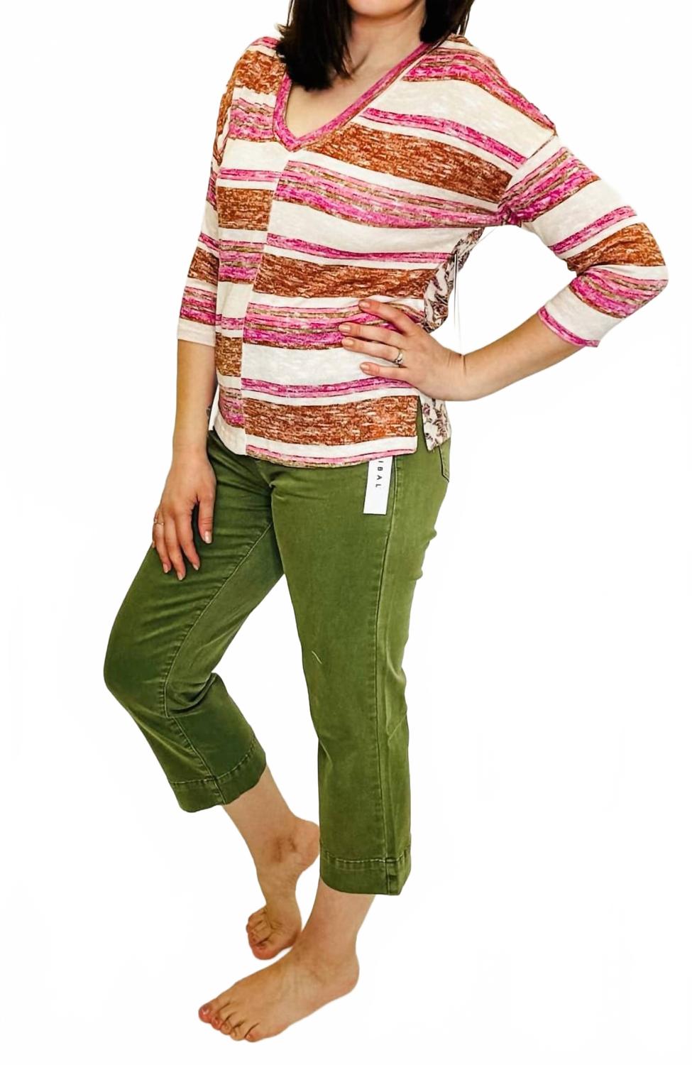 Топ с круглым вырезом и цветочным принтом в полоску, цвет «Орхидея» Tribal, Orchid Sky
Топ с круглым вырезом и цветочным принтом в полоску, цвет «Орхидея» Tribal, Orchid Sky