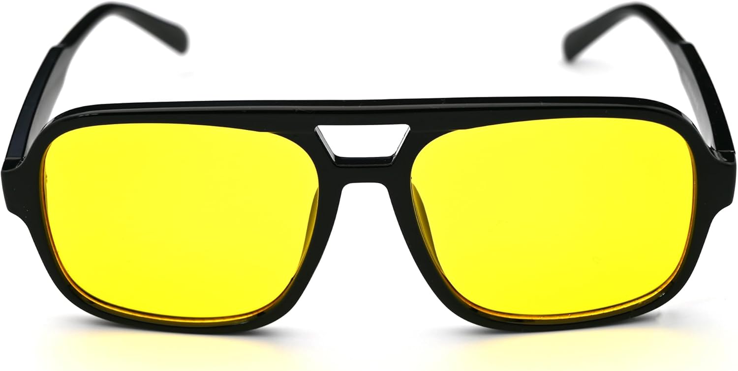 Ретро-солнцезащитные очки-авиаторы Onrtry для женщин и мужчин. Модные классические квадратные солнцезащитные очки-авиаторы в стиле 70-х годов. Винтажные тонированные линзы, A11 Black/Yellow
Ретро-солнцезащитные очки-авиаторы Onrtry для женщин и мужчин. Модные классические квадратные солнцезащитные очки-авиаторы в стиле 70-х годов. Винтажные тонированные линзы, A11 Black/Yellow