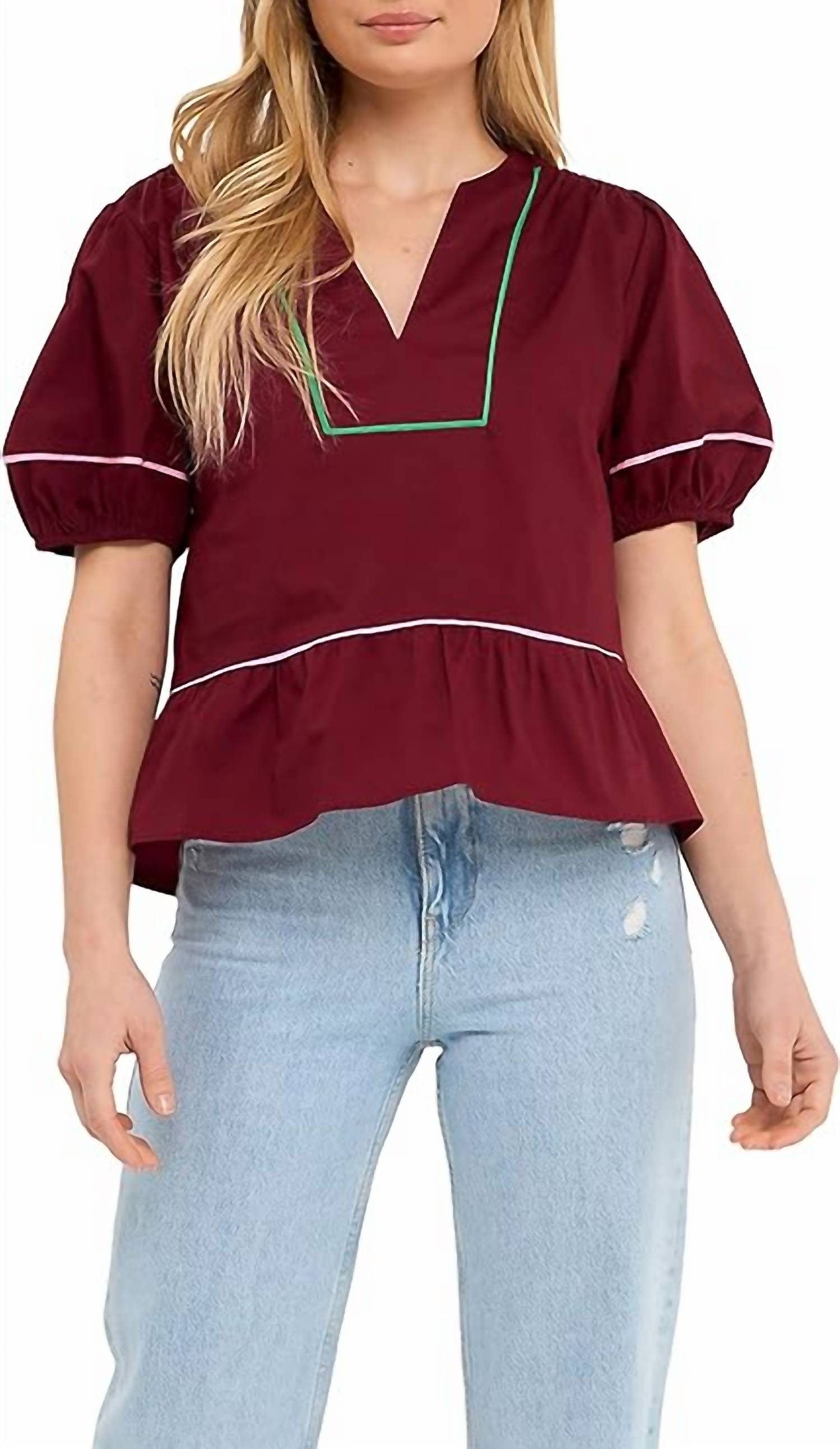 Влюбляюсь в темно-бордовый топ с баской в бордовом цвете 2.7 AUGUST APPAREL
Влюбляюсь в темно-бордовый топ с баской в бордовом цвете 2.7 AUGUST APPAREL