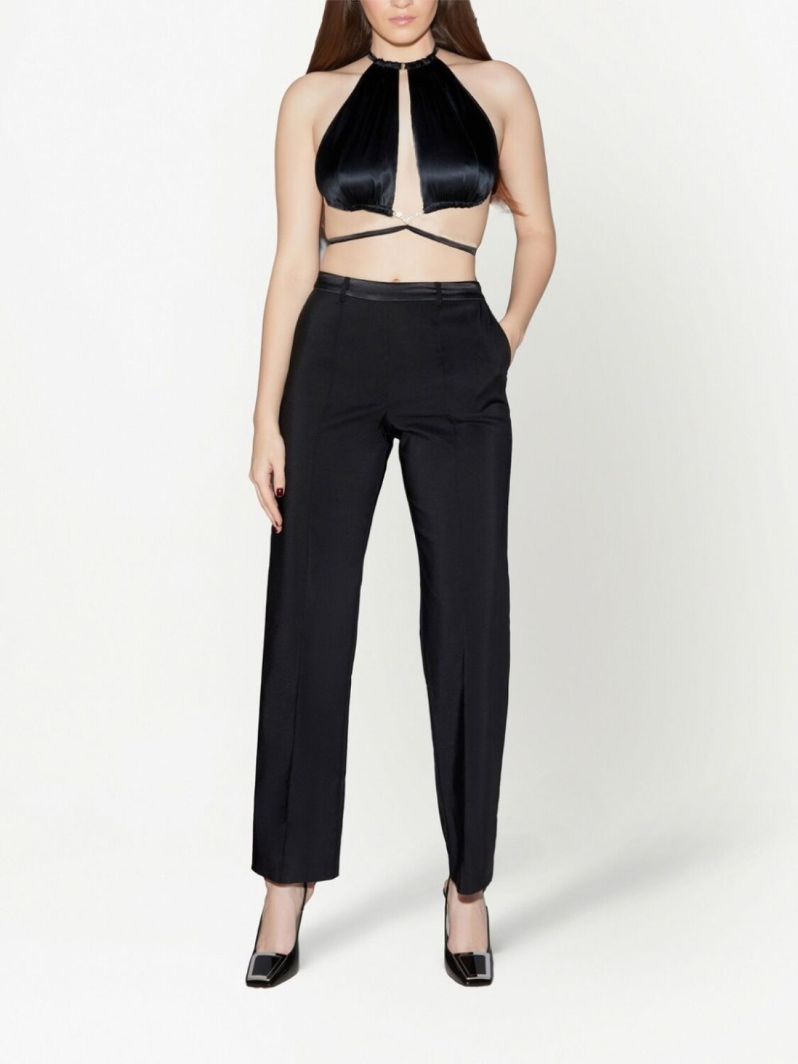 Fleur Du Mal топ с открытой спиной и кристаллами, черный
Fleur Du Mal топ с открытой спиной и кристаллами, черный