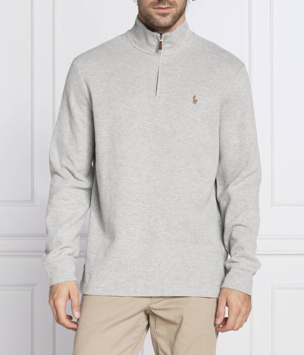 Свитер мужской Polo Ralph Lauren с воротником на молнии, серый 
Свитер мужской Polo Ralph Lauren с воротником на молнии, серый
