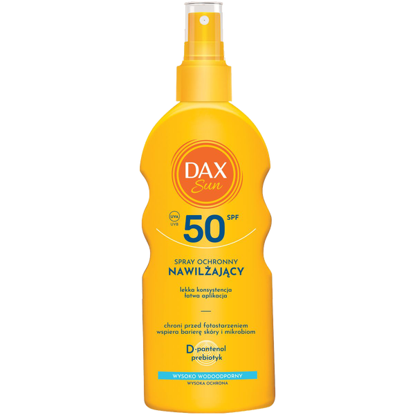 Увлажняющий защитный спрей для тела spf50, 200 мл Dax Sun
Увлажняющий защитный спрей для тела spf50, 200 мл Dax Sun