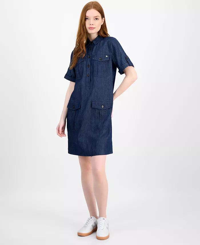 Женское платье-сарафан Utility из шамбре Tommy Hilfiger, синий
Женское платье-сарафан Utility из шамбре Tommy Hilfiger, синий