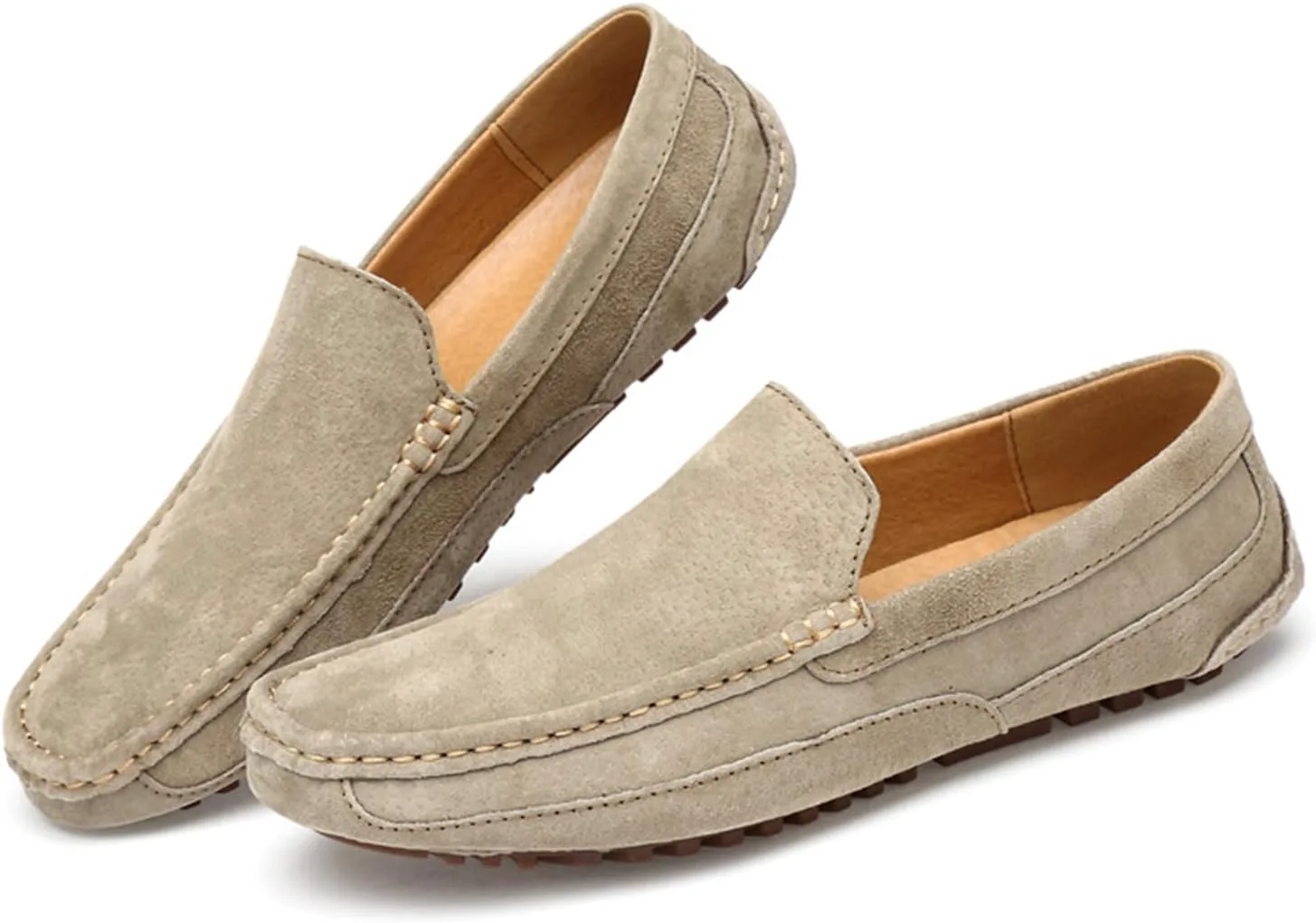 Мужские замшевые лоферы для вождения с пенни, ретро, с округлым носком, однотонные мокасины, удобные, без застежки, повседневные туфли для лодки ENJGU, хаки
Мужские замшевые лоферы для вождения с пенни, ретро, с округлым носком, однотонные мокасины, удобные, без застежки, повседневные туфли для лодки ENJGU, хаки