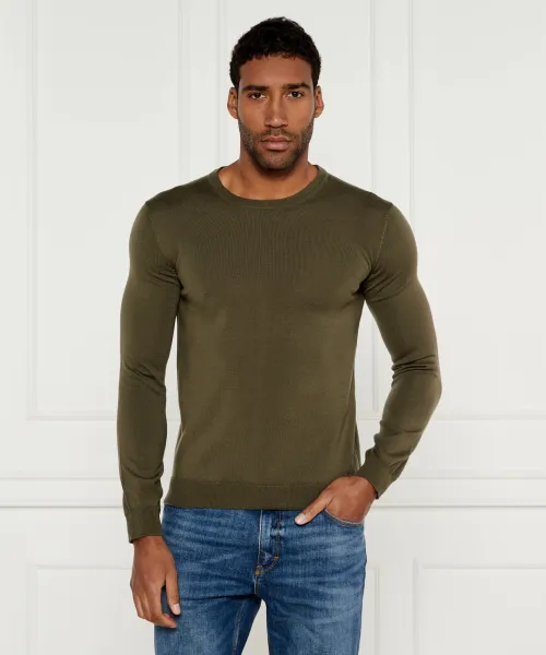 Шерстяной свитер San Cedric Regular fit Hugo, зеленый 
Шерстяной свитер San Cedric Regular fit Hugo, зеленый