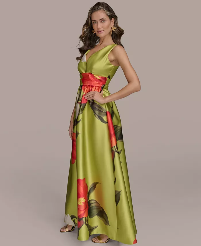 Женское платье с V-образным вырезом и цветочным принтом из ткани микадо Donna Karan New York, желтый
Женское платье с V-образным вырезом и цветочным принтом из ткани микадо Donna Karan New York, желтый