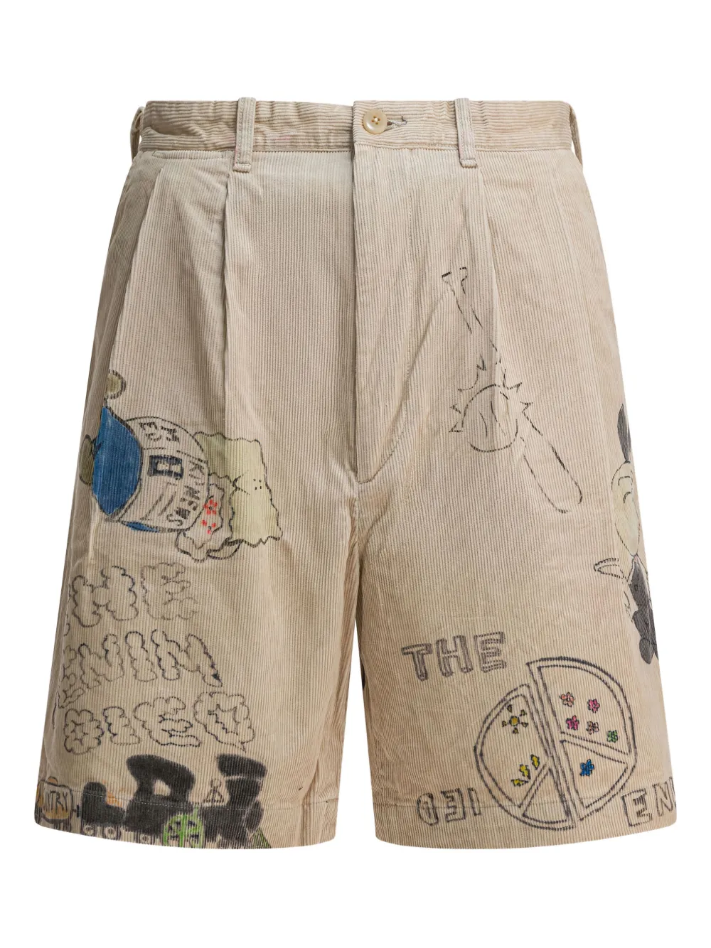 Вельветовые шорты с графическим принтом Kapital, бежевый
Вельветовые шорты с графическим принтом Kapital, бежевый