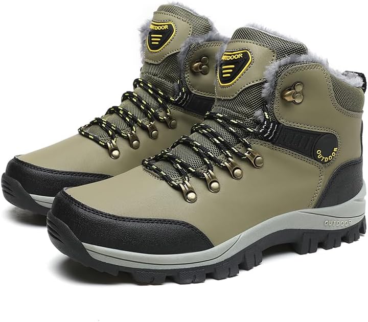 Водонепроницаемые походные ботинки для улицы, зимние треккинговые туфли с меховой подкладкой, противоскользящая резиновая подошва, доступны в сером, черном и хаки Generic
Водонепроницаемые походные ботинки для улицы, зимние треккинговые туфли с меховой подкладкой, противоскользящая резиновая подошва, доступны в сером, черном и хаки Generic