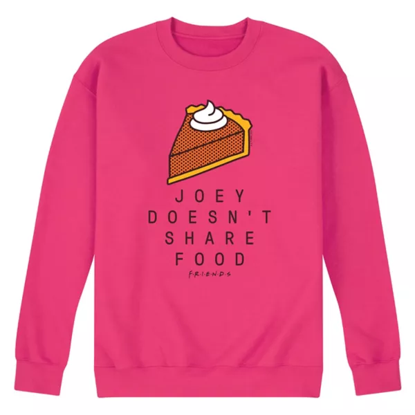 Мужская флисовая толстовка с надписью «Джоуи не делится едой» Licensed Character, розовый
Мужская флисовая толстовка с надписью «Джоуи не делится едой» Licensed Character, розовый