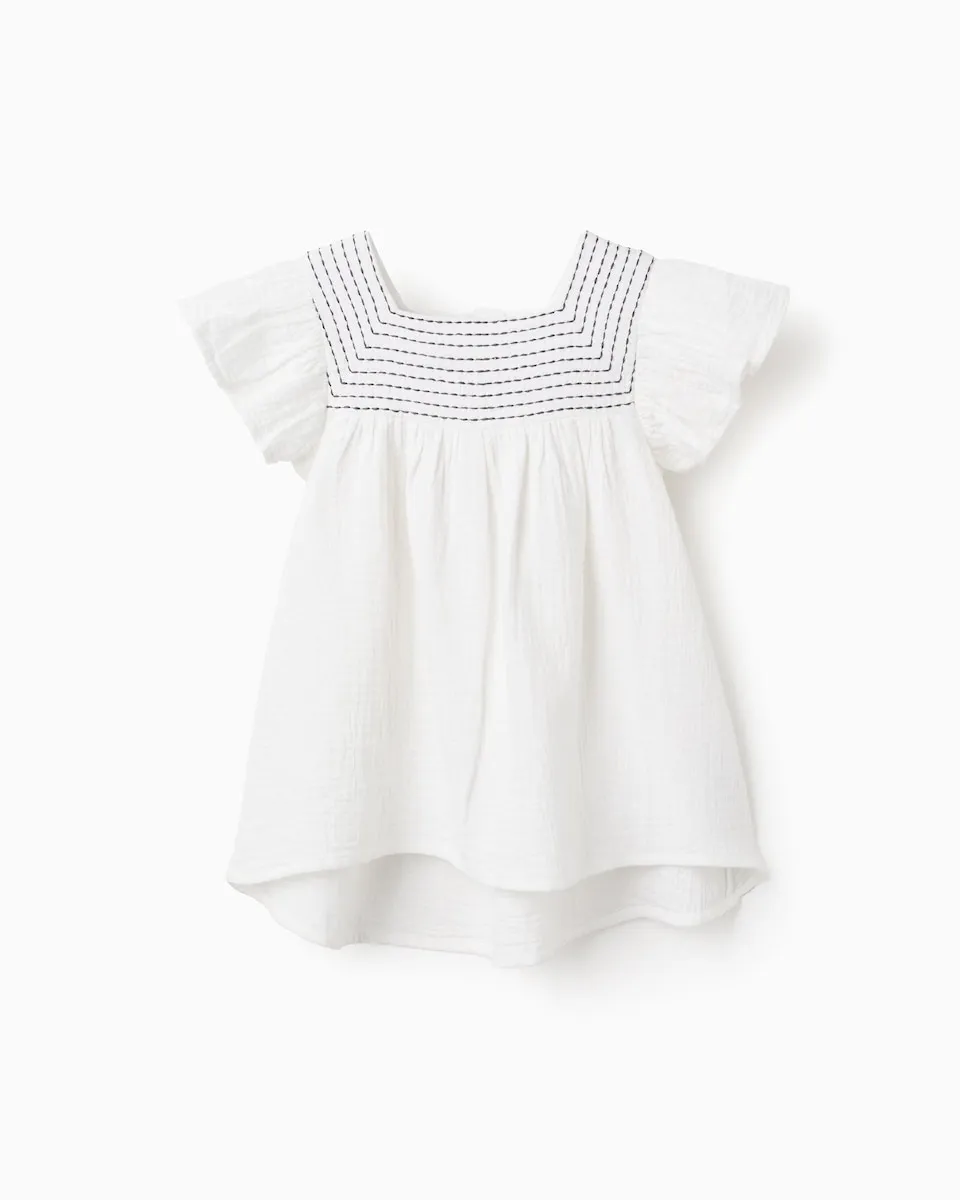 Детская блузка из бамбула 100% хлопок с рюшами Zippy, белый
Детская блузка из бамбула 100% хлопок с рюшами Zippy, белый