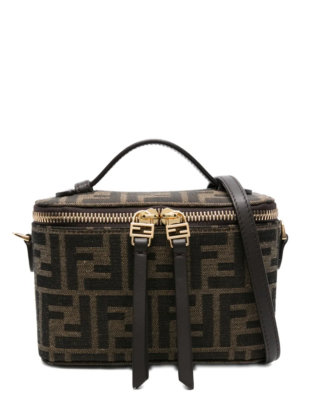 Мини-сумка Vanity с верхней ручкой и узором FF FENDI, коричневый
Мини-сумка Vanity с верхней ручкой и узором FF FENDI, коричневый