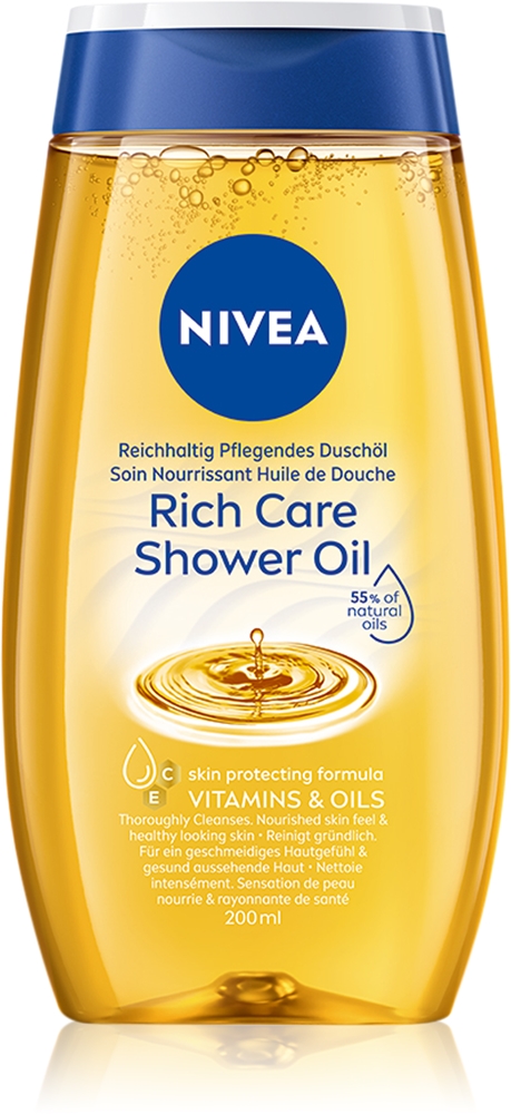 Натуральное питательное масло для душа Nivea, 200 мл
Натуральное питательное масло для душа Nivea, 200 мл