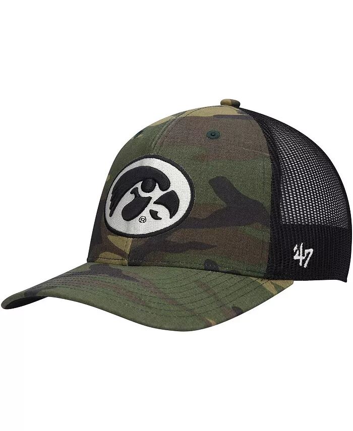 Мужская кепка-кнопка Trucker Snapback с логотипом команды Iowa Hawkeyes, черная, камуфляжная '47 Brand
Мужская кепка-кнопка Trucker Snapback с логотипом команды Iowa Hawkeyes, черная, камуфляжная '47 Brand