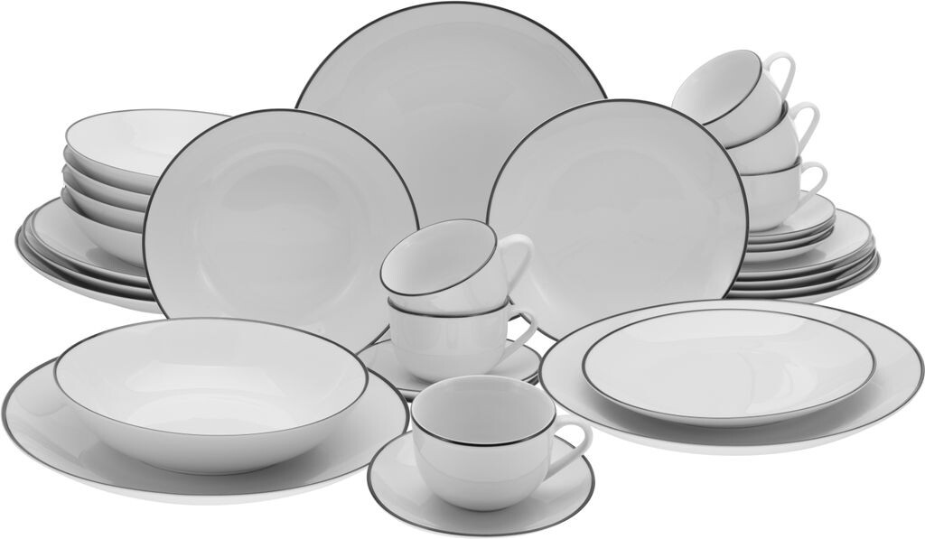 CreaTable, 16799, Luna Black Line, комбинированный сервиз 30 предметов, фарфор, белый
CreaTable, 16799, Luna Black Line, комбинированный сервиз 30 предметов, фарфор, белый