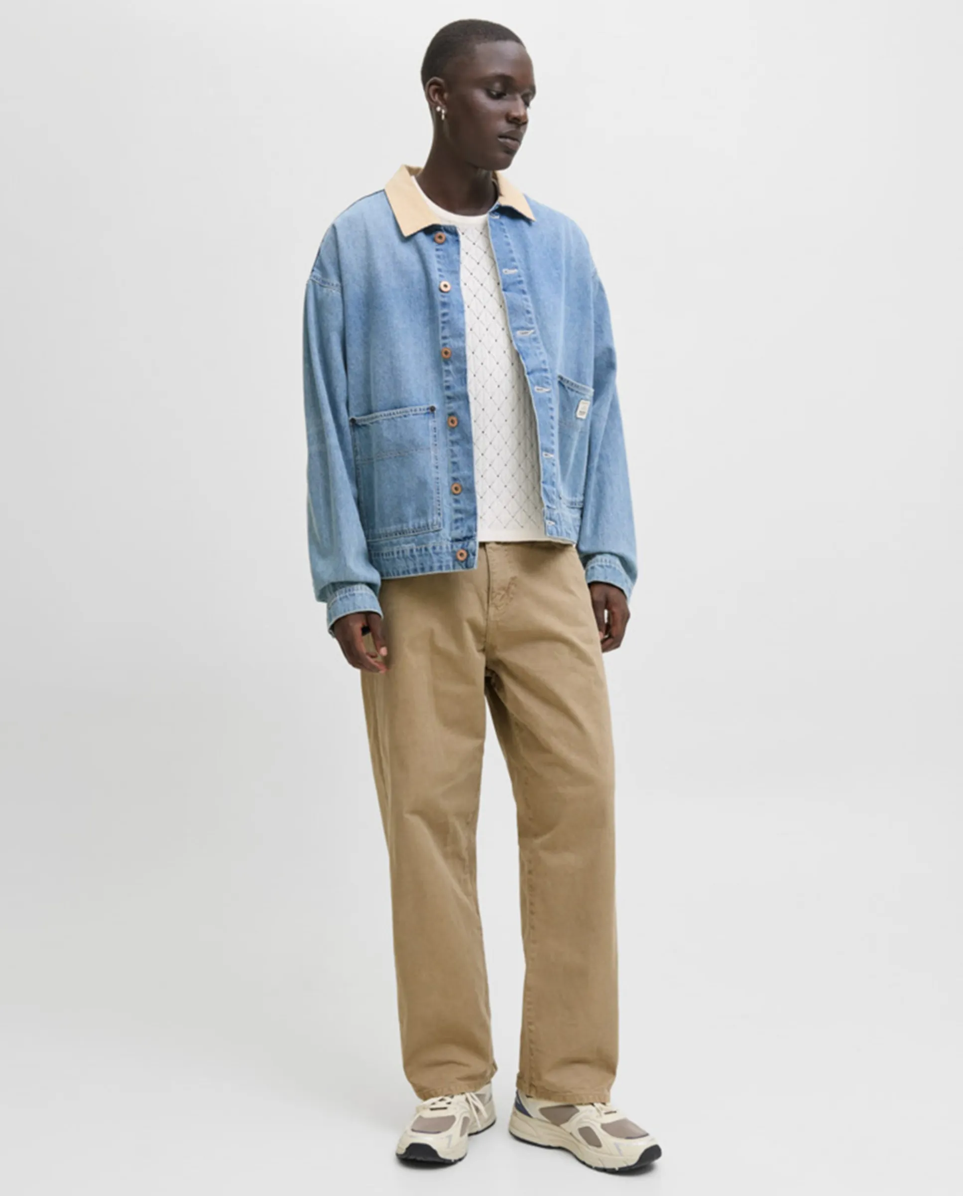 Широкие мужские брюки с пятью карманами Jack & Jones, светло-коричневый 
Широкие мужские брюки с пятью карманами Jack & Jones, светло-коричневый