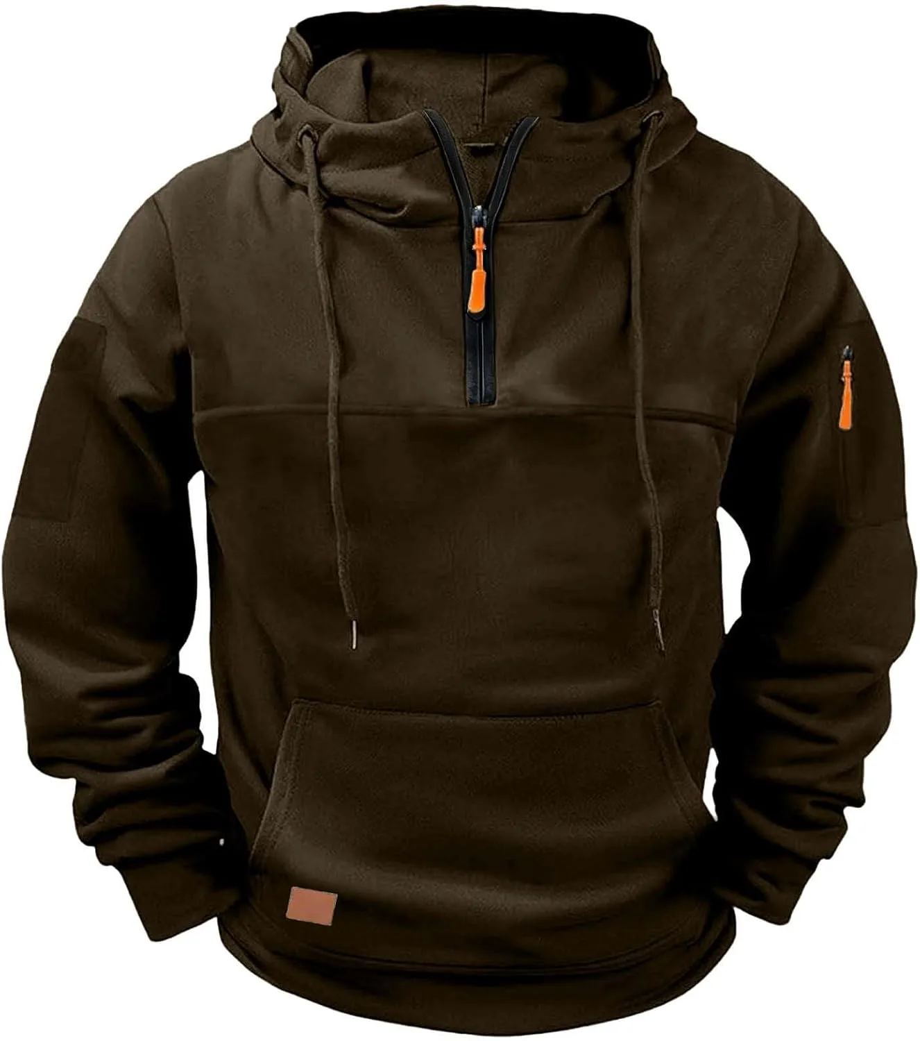 Мужская толстовка с четвертью молнии, зимняя, с флисовой подкладкой и карманами
Мужская толстовка с четвертью молнии, зимняя, с флисовой подкладкой и карманами