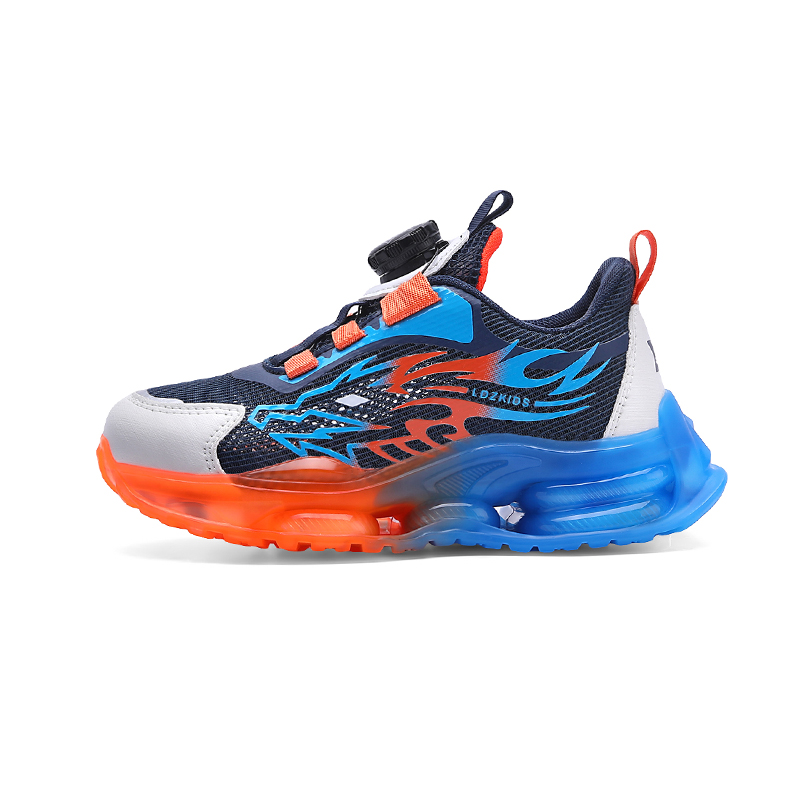 Детские баскетбольные кроссовки для детей Wooden houses, синий/оранжевый 
Детские баскетбольные кроссовки для детей Wooden houses, синий/оранжевый