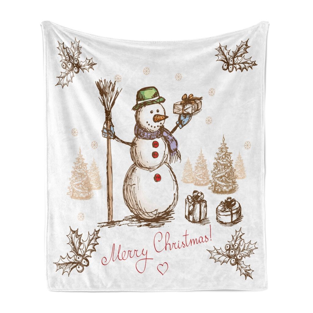 Мягкое фланелевое флисовое одеяло ABAKUHAUS Snowman, каллиграфия с Рождеством, уютный плюш для использования в помещении и на улице, 125 x 175 см, белый многоцветный
Мягкое фланелевое флисовое одеяло ABAKUHAUS Snowman, каллиграфия с Рождеством, уютный плюш для использования в помещении и на улице, 125 x 175 см, белый многоцветный