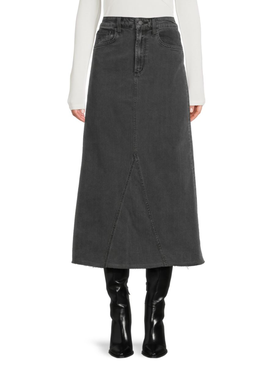 Юбка миди из денима А-силуэта Joe's Jeans, цвет Amelia
Юбка миди из денима А-силуэта Joe's Jeans, цвет Amelia