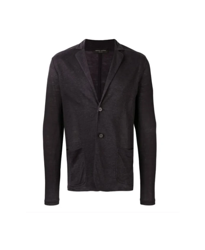 Темно-Синий льняной пиджак с серыми пуговицами Roberto Collina, синий
Темно-Синий льняной пиджак с серыми пуговицами Roberto Collina, синий