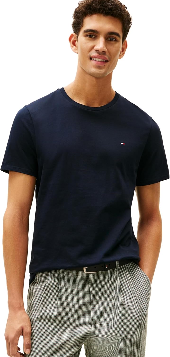 Мужская футболка Tommy Hilfiger с круглым вырезом, классический крой, короткий рукав, однотонная рубашка, Sky Captain
Мужская футболка Tommy Hilfiger с круглым вырезом, классический крой, короткий рукав, однотонная рубашка, Sky Captain