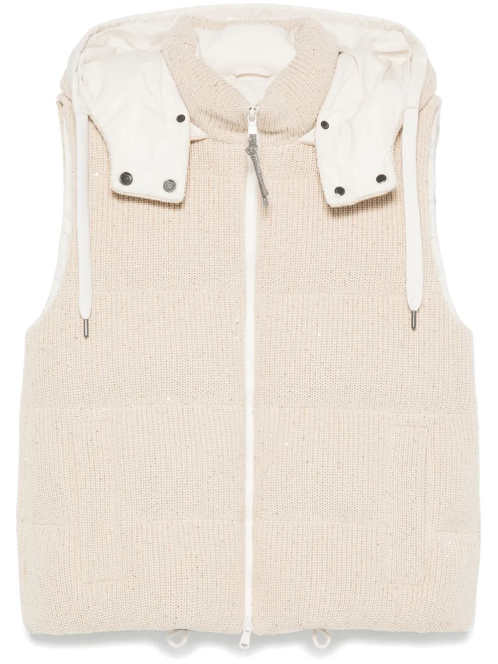 Вязаный жилет Brunello Cucinelli, нейтральный
Вязаный жилет Brunello Cucinelli, нейтральный