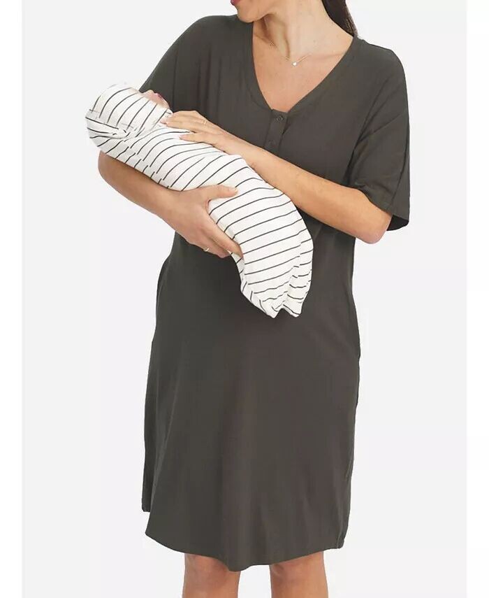 Комплект ночных рубашек Maternity Mama Hospital с мешочком для ребенка цвета хаки ANGEL MATERNITY, бежевый
Комплект ночных рубашек Maternity Mama Hospital с мешочком для ребенка цвета хаки ANGEL MATERNITY, бежевый