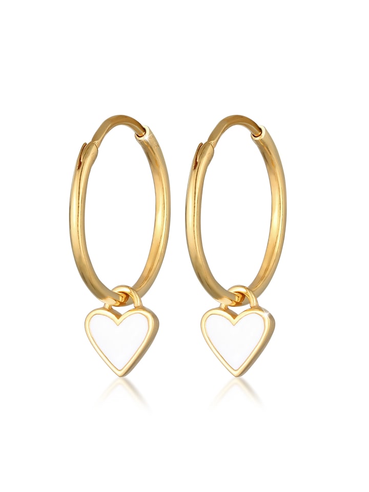 Elli Серьги в форме сердца из серебра 925 пробы с золотым покрытием
Elli Серьги в форме сердца из серебра 925 пробы с золотым покрытием