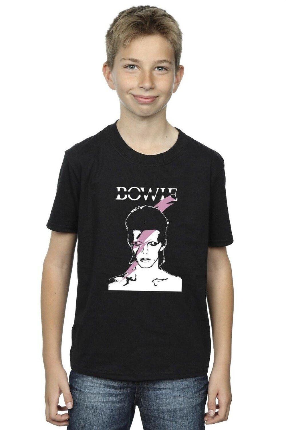 Розовая футболка с вспышкой David Bowie, черный
Розовая футболка с вспышкой David Bowie, черный