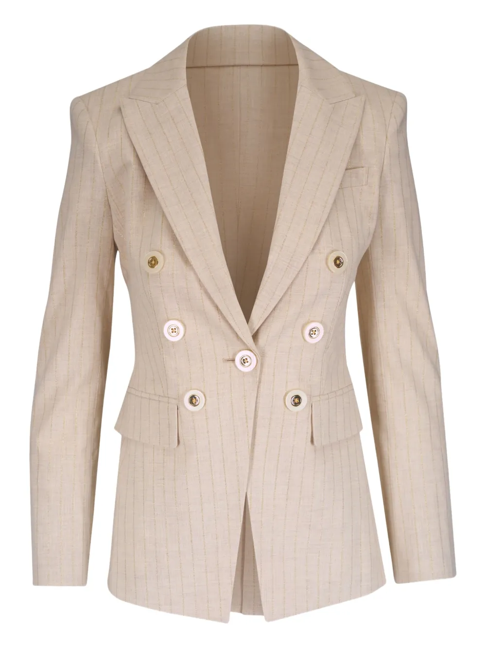 Двубортный пиджак в тонкую полоску Veronica Beard, нейтральный
Двубортный пиджак в тонкую полоску Veronica Beard, нейтральный