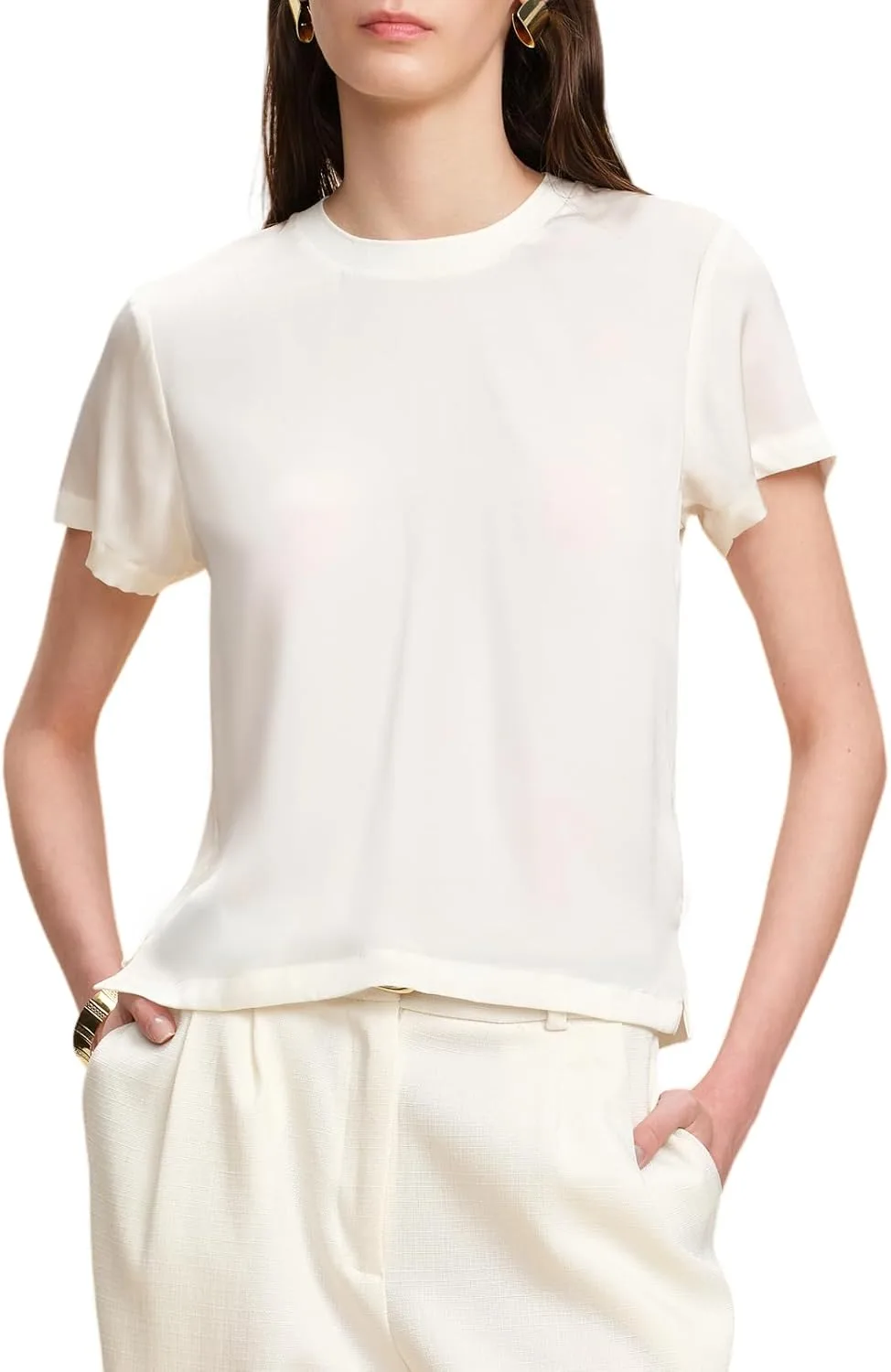 Женская футболка из 100% шелка с коротким рукавом, полоска, Mulberry Silk MOLISILK
Женская футболка из 100% шелка с коротким рукавом, полоска, Mulberry Silk MOLISILK