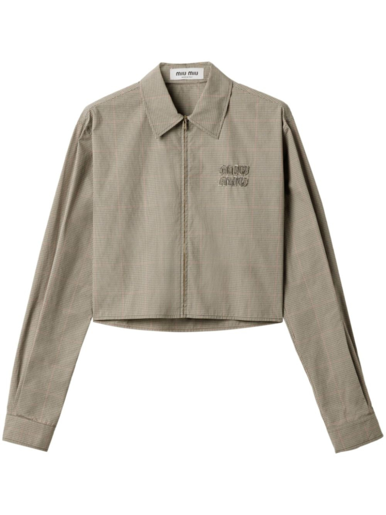 Miu Miu клетчатая рубашка, зеленый 
Miu Miu клетчатая рубашка, зеленый