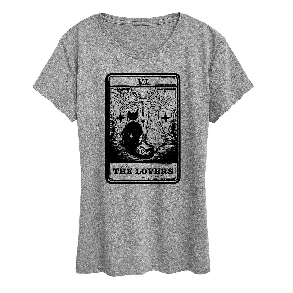 Женская футболка The Lovers Tarot с рисунком кошек Licensed Character, цвет Heather Gray
Женская футболка The Lovers Tarot с рисунком кошек Licensed Character, цвет Heather Gray