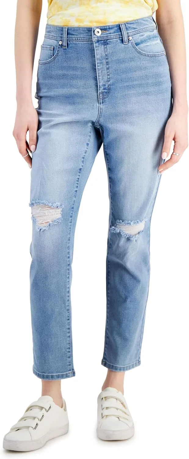 Style & Co. Женские джинсы с высокой посадкой и зауженным низом
Style & Co. Женские джинсы с высокой посадкой и зауженным низом