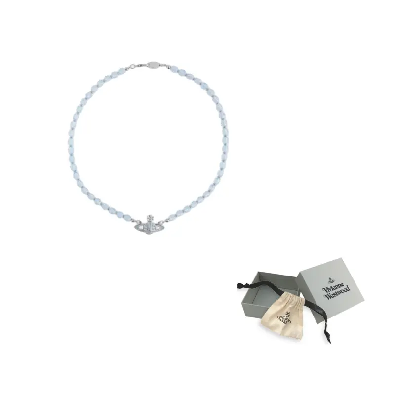 Колье с орнаментом Orb Vivienne Westwood, серебро/transparent синий
Колье с орнаментом Orb Vivienne Westwood, серебро/transparent синий