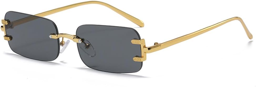 Солнцезащитные очки без оправы в винтажном стиле с металлическими оправами, прямоугольной формы, модные солнцезащитные очки без оправы с тонировкой для женщин MTZJH, Gold Black
Солнцезащитные очки без оправы в винтажном стиле с металлическими оправами, прямоугольной формы, модные солнцезащитные очки без оправы с тонировкой для женщин MTZJH, Gold Black