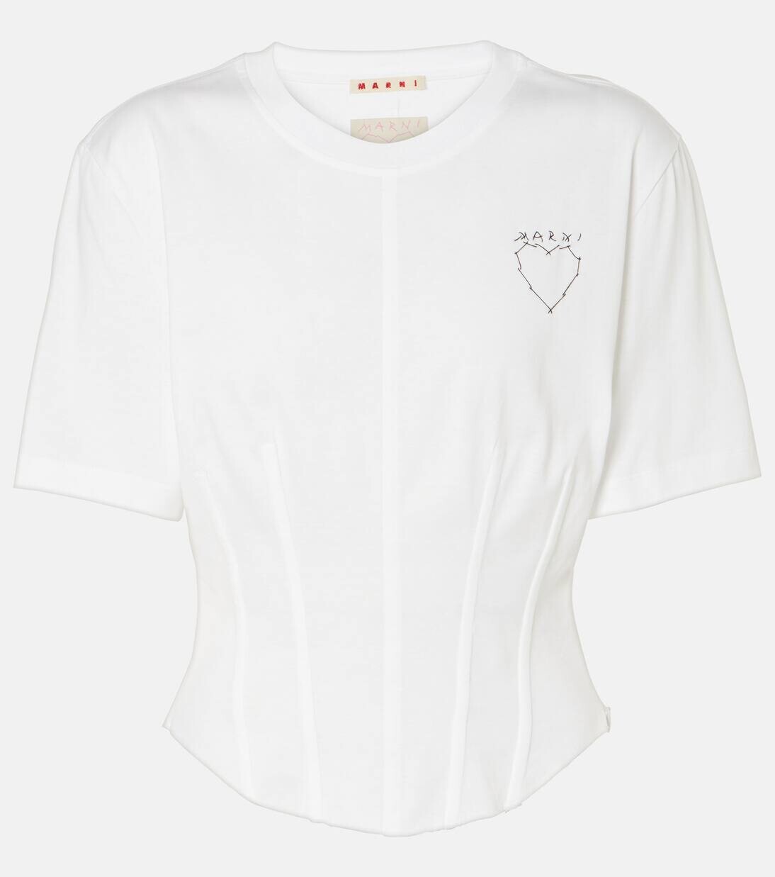 Вышитый хлопковый топ-бюстье Marni, цвет lily white
Вышитый хлопковый топ-бюстье Marni, цвет lily white