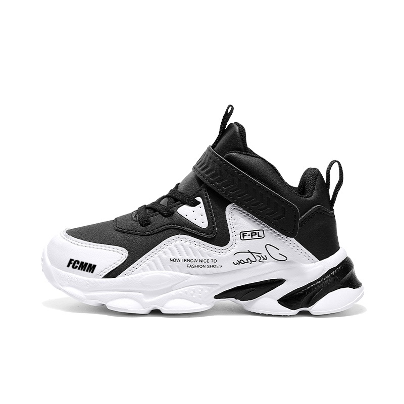 Противоскользящие износостойкие повседневные кроссовки средней высоты для детей FCMM, черный/белый
Противоскользящие износостойкие повседневные кроссовки средней высоты для детей FCMM, черный/белый