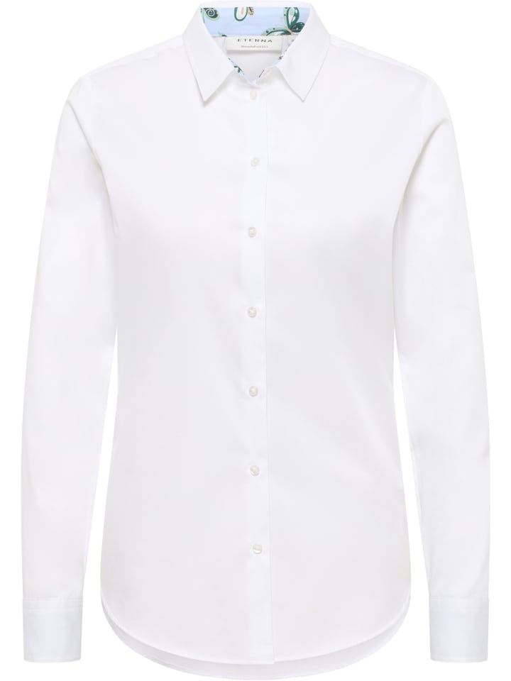 Блузка прямого кроя белого цвета Eterna
Блузка прямого кроя белого цвета Eterna