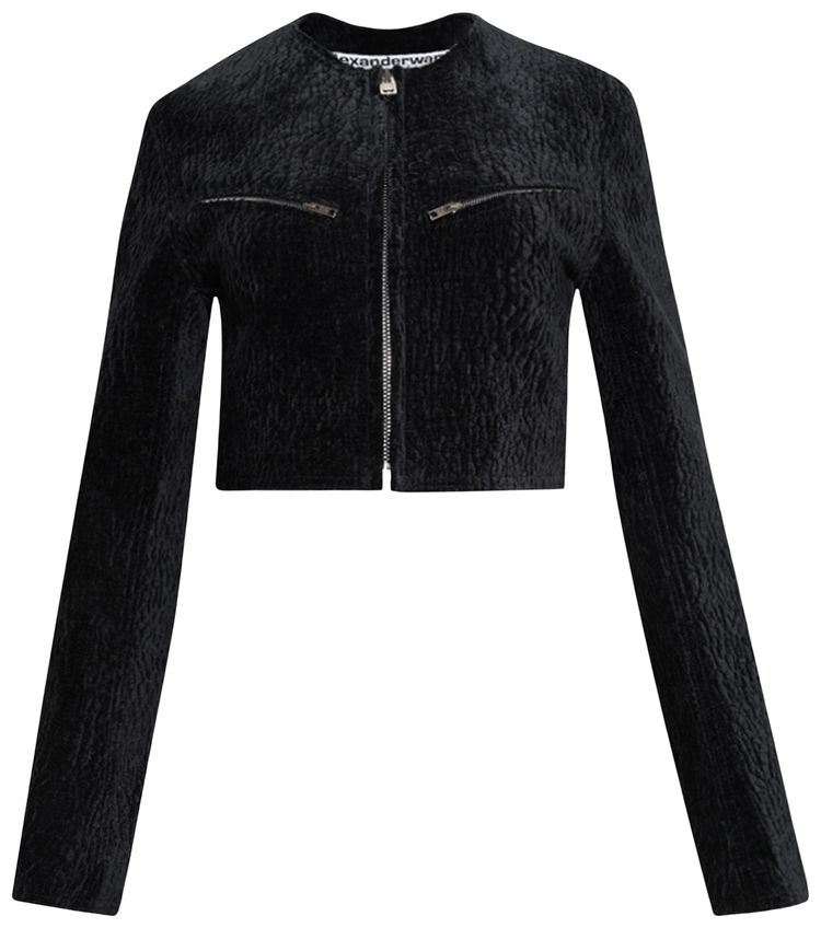 Укороченная куртка прямого кроя Alexander Wang, черная
Укороченная куртка прямого кроя Alexander Wang, черная