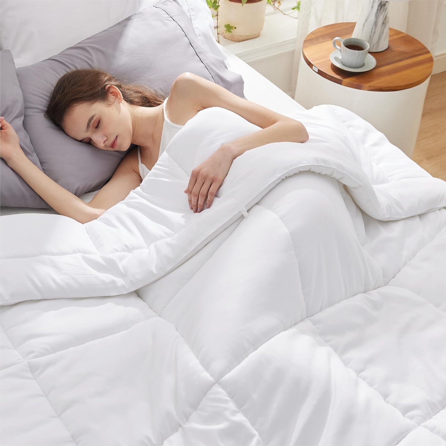 Комплект одеял Bedsure Queen — белое одеяло, наборы мягких одеял, 3 предмета, 1 белое одеяло Queen (88 x 88 дюймов) и 2 стандартных наволочки для подушек (20 x 26 дюймов), White
Комплект одеял Bedsure Queen — белое одеяло, наборы мягких одеял, 3 предмета, 1 белое одеяло Queen (88 x 88 дюймов) и 2 стандартных наволочки для подушек (20 x 26 дюймов), White