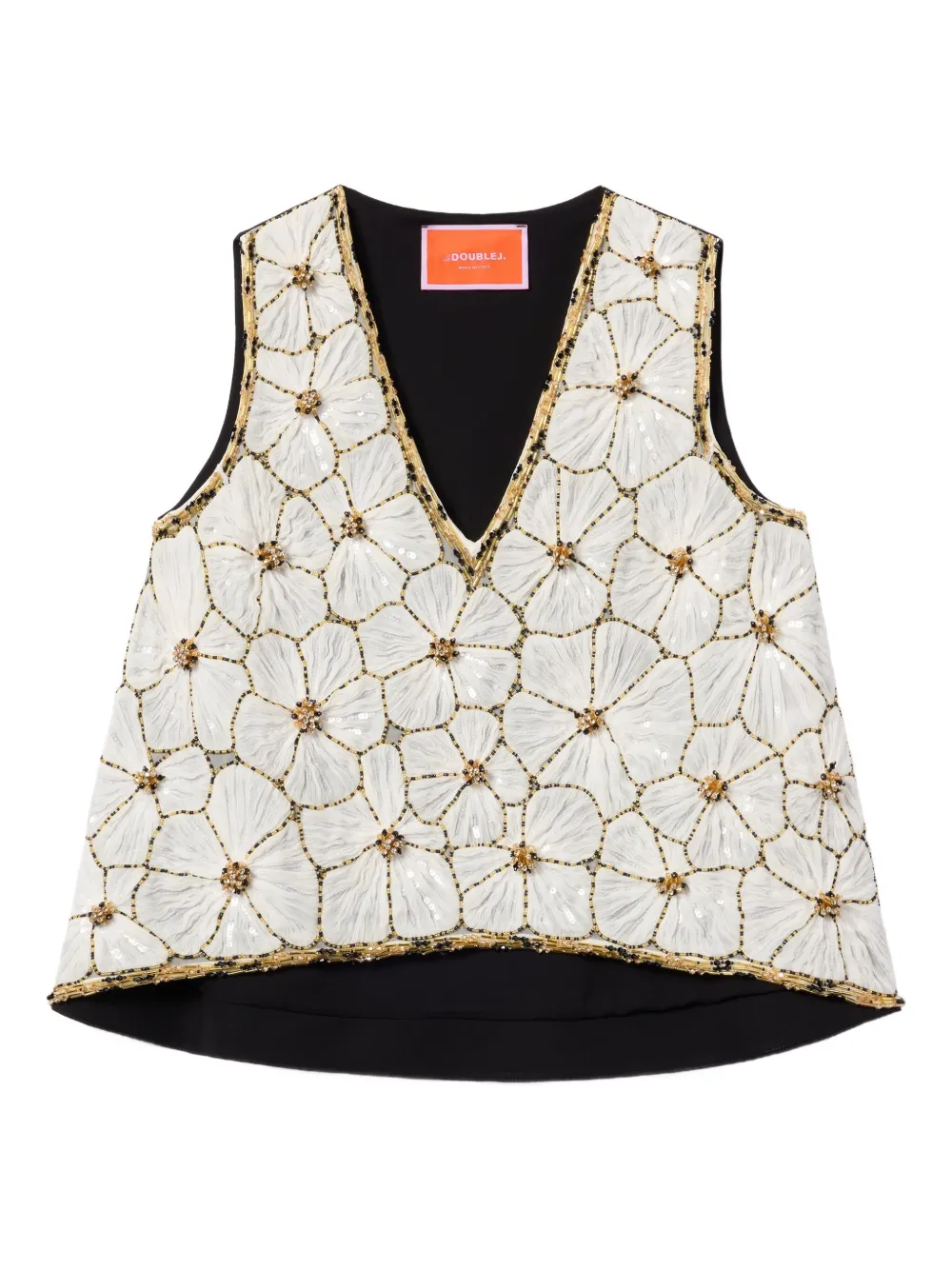 Топ с V-образным вырезом и цветочной вышивкой La Doublej, белый
Топ с V-образным вырезом и цветочной вышивкой La Doublej, белый