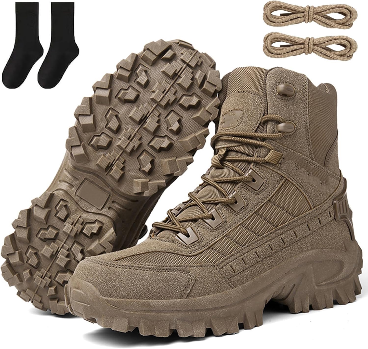 Мужские водонепроницаемые ботинки JKGM с боковой молнией - противоскользящие ортопедические походные и тактические ботинки, коричневый
Мужские водонепроницаемые ботинки JKGM с боковой молнией - противоскользящие ортопедические походные и тактические ботинки, коричневый